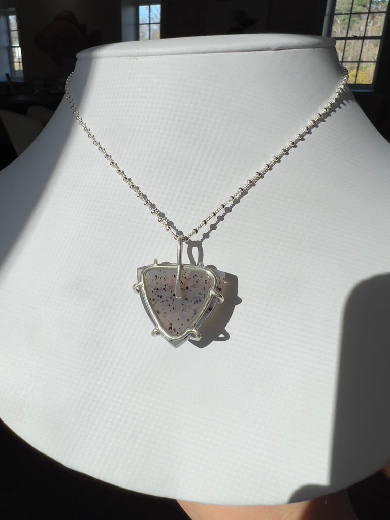 Montana Agate Necklace in Prong Setting