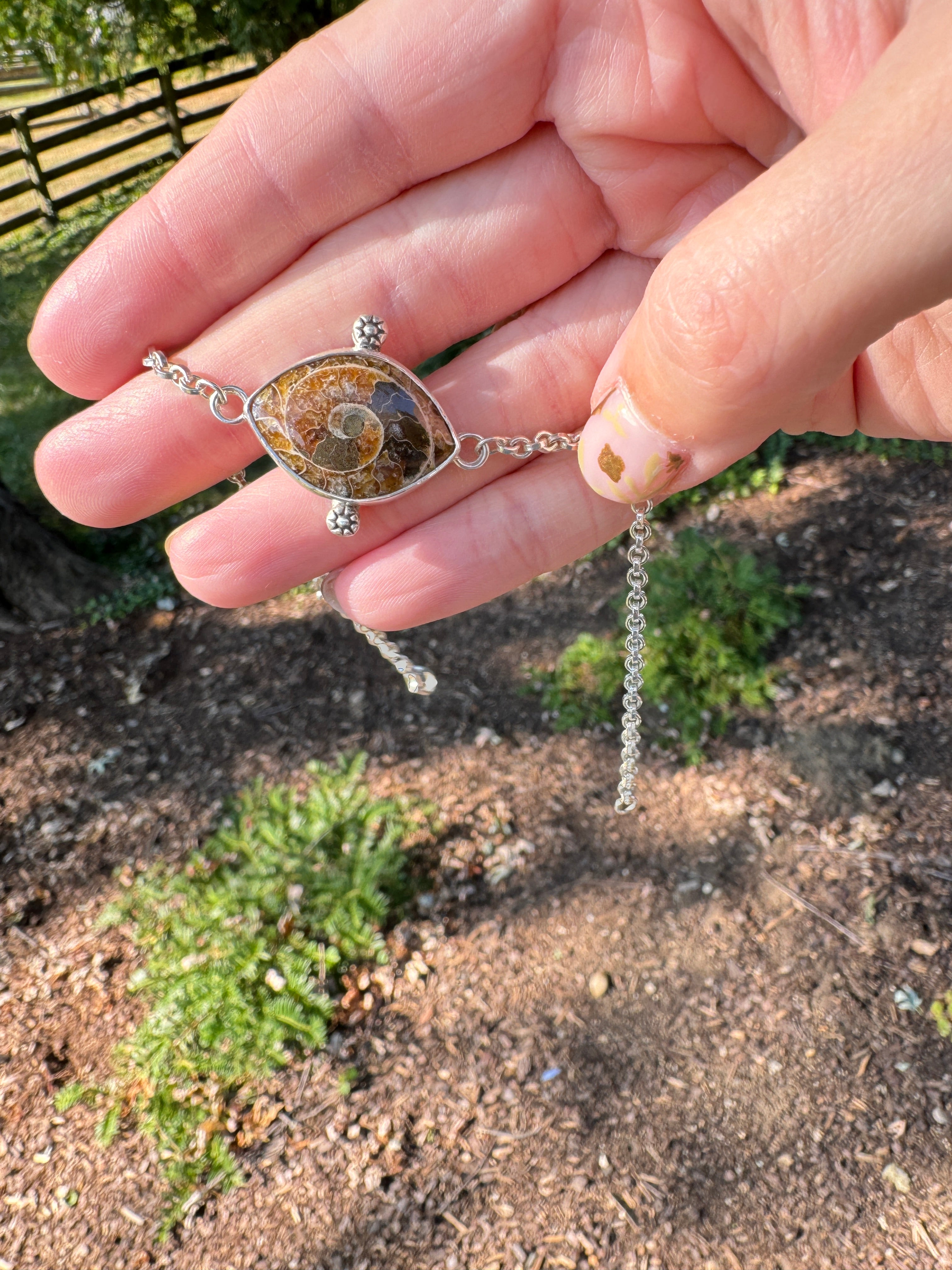 Ammonite Fossil Bracelet