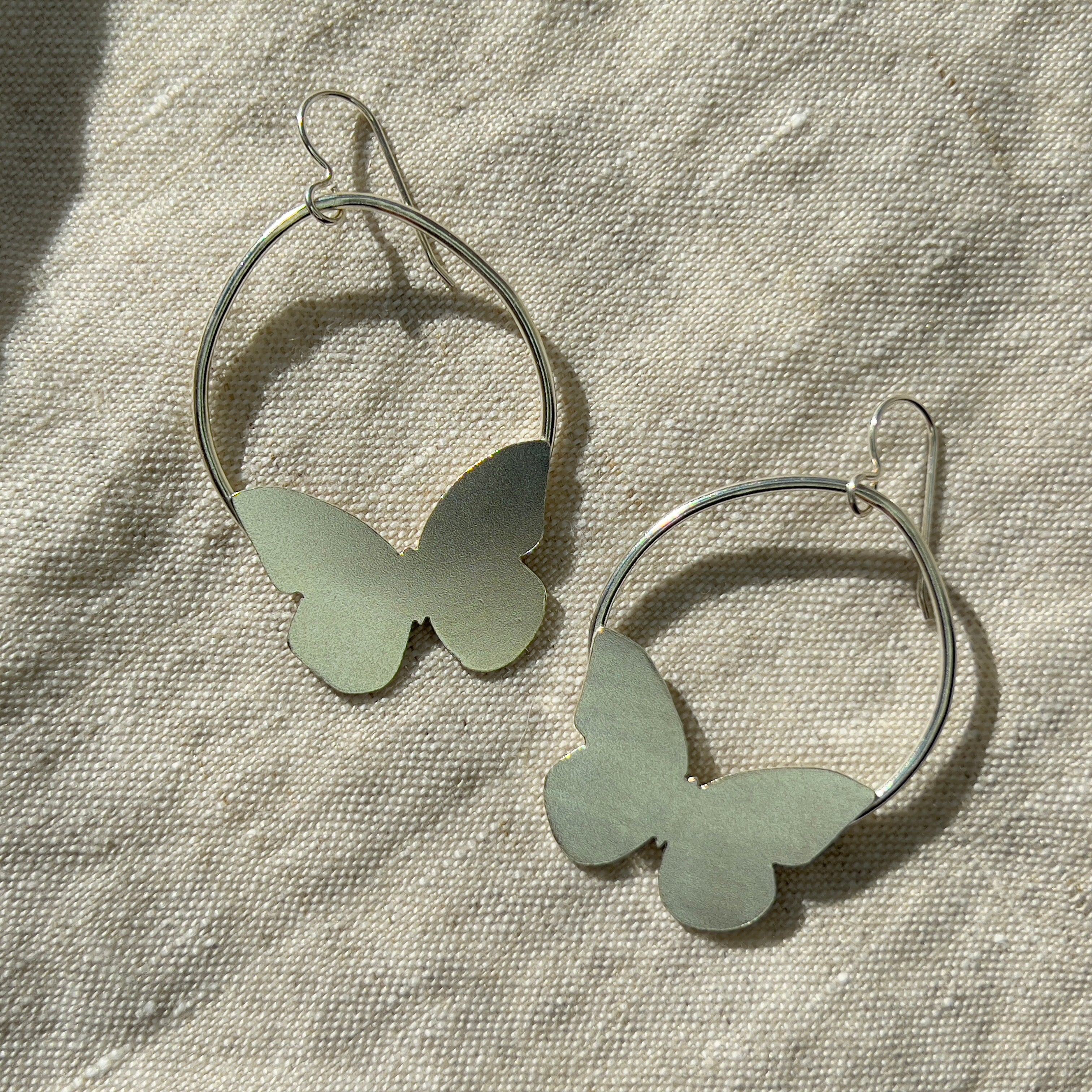 Hand Sawn Buttefly Earrings