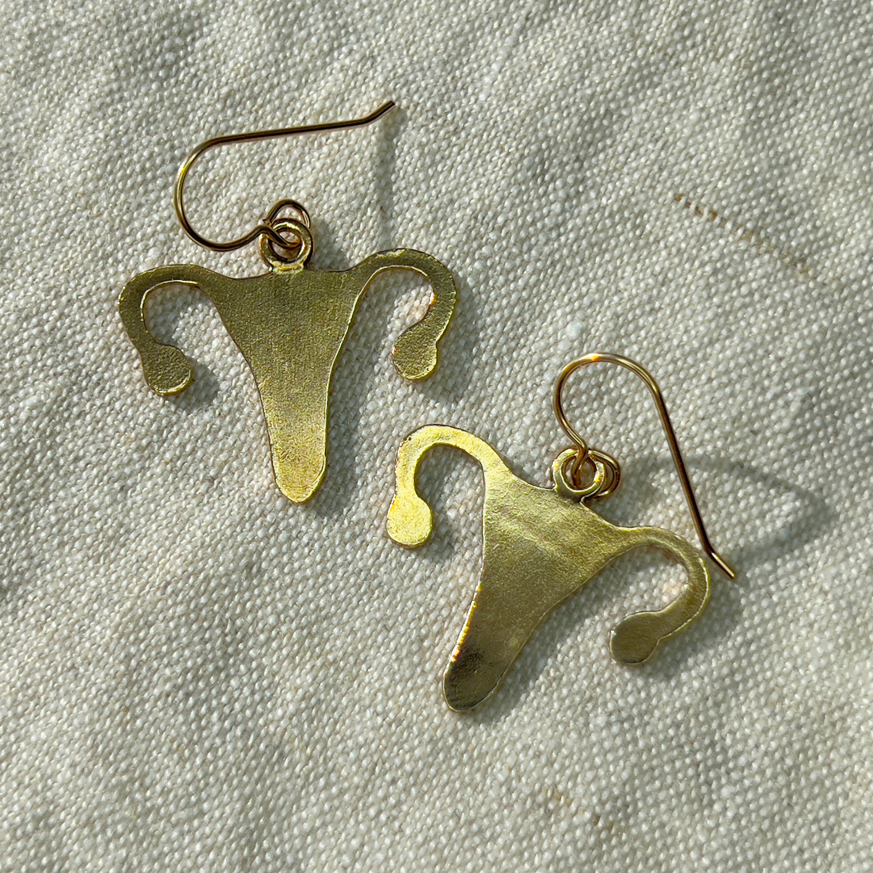 Bronze Uterus Earrings