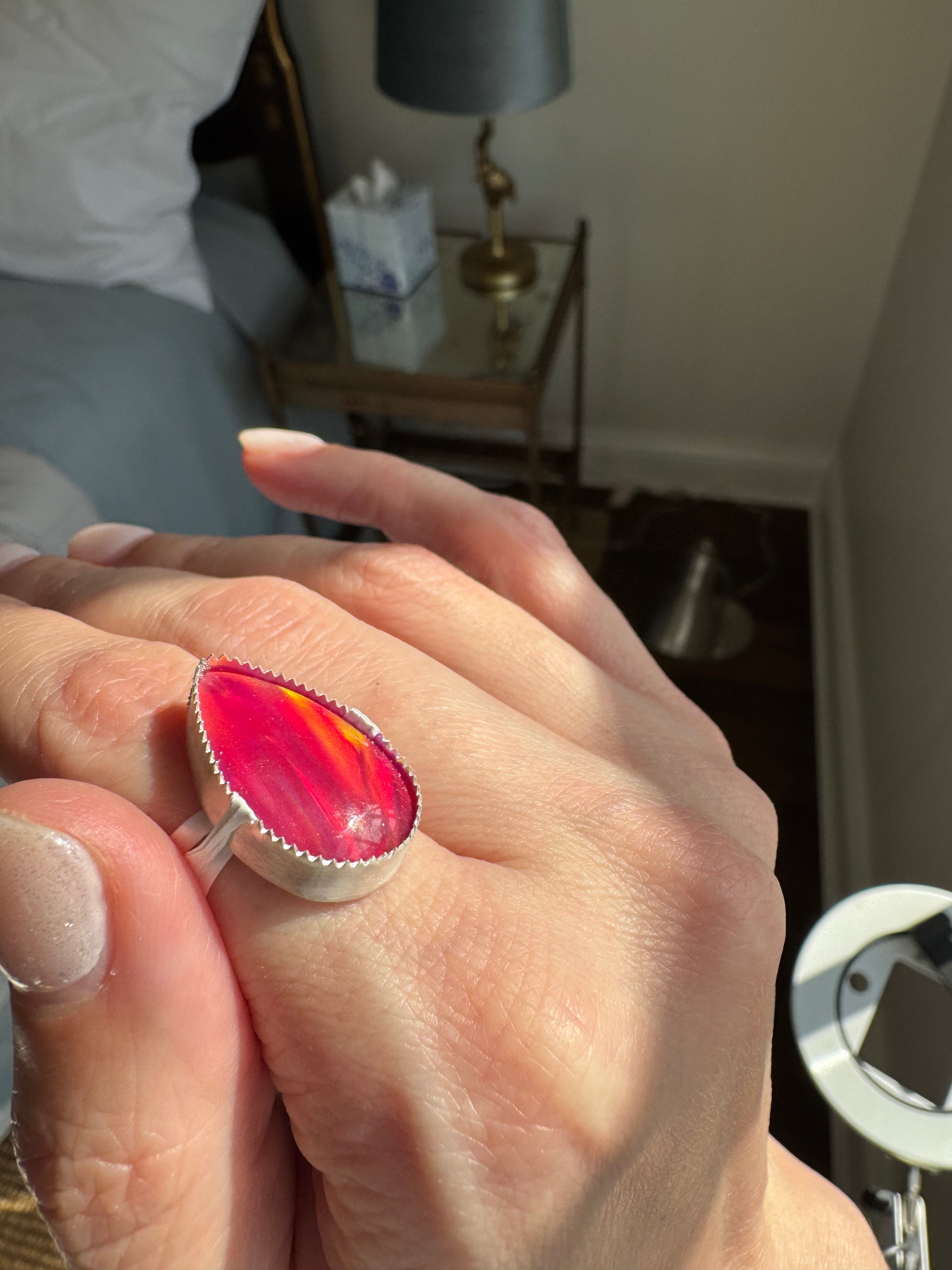 Aurora Opal Rings- Made in Your Size