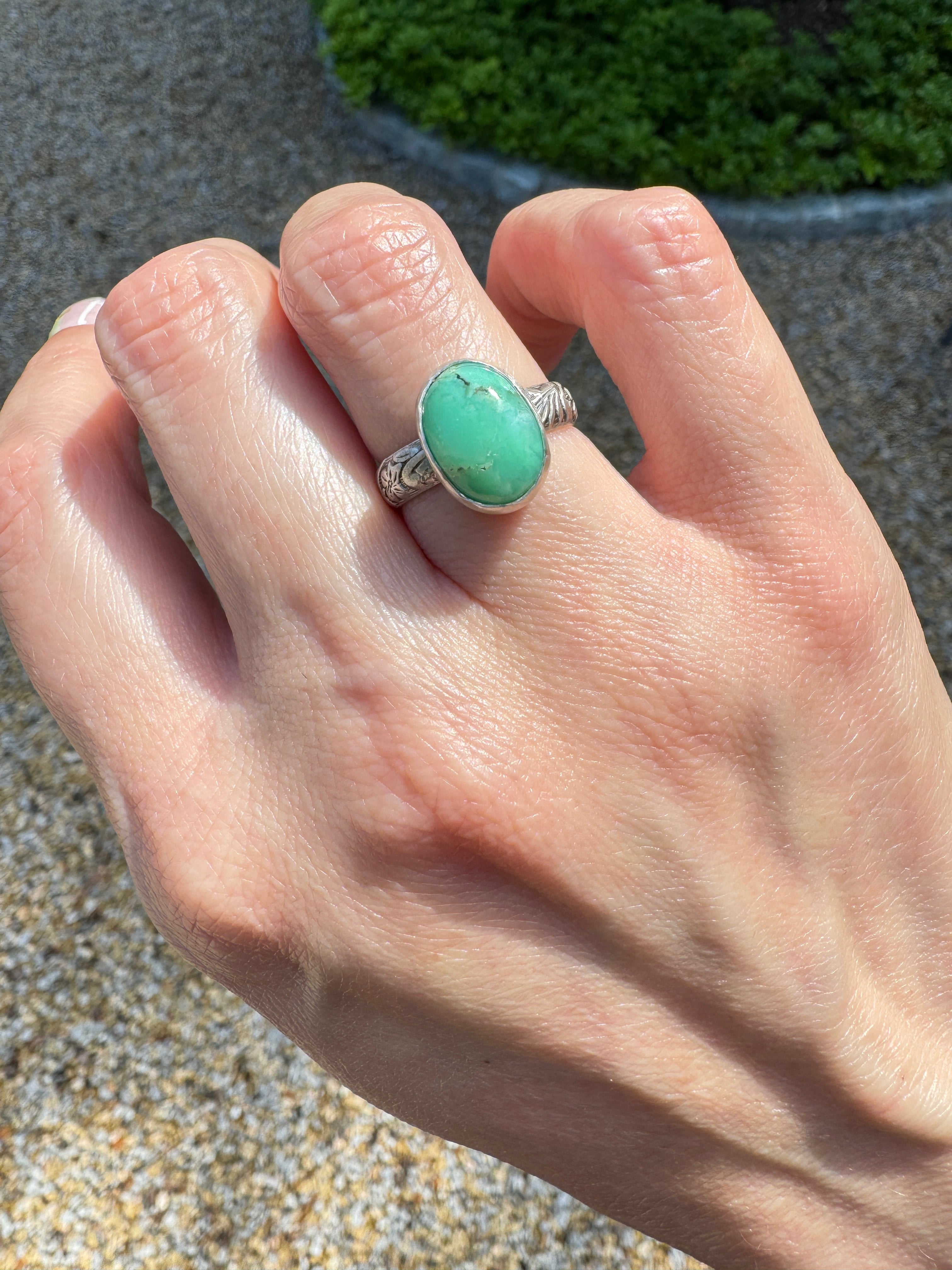 Chrysoprase Ring (Size 6)