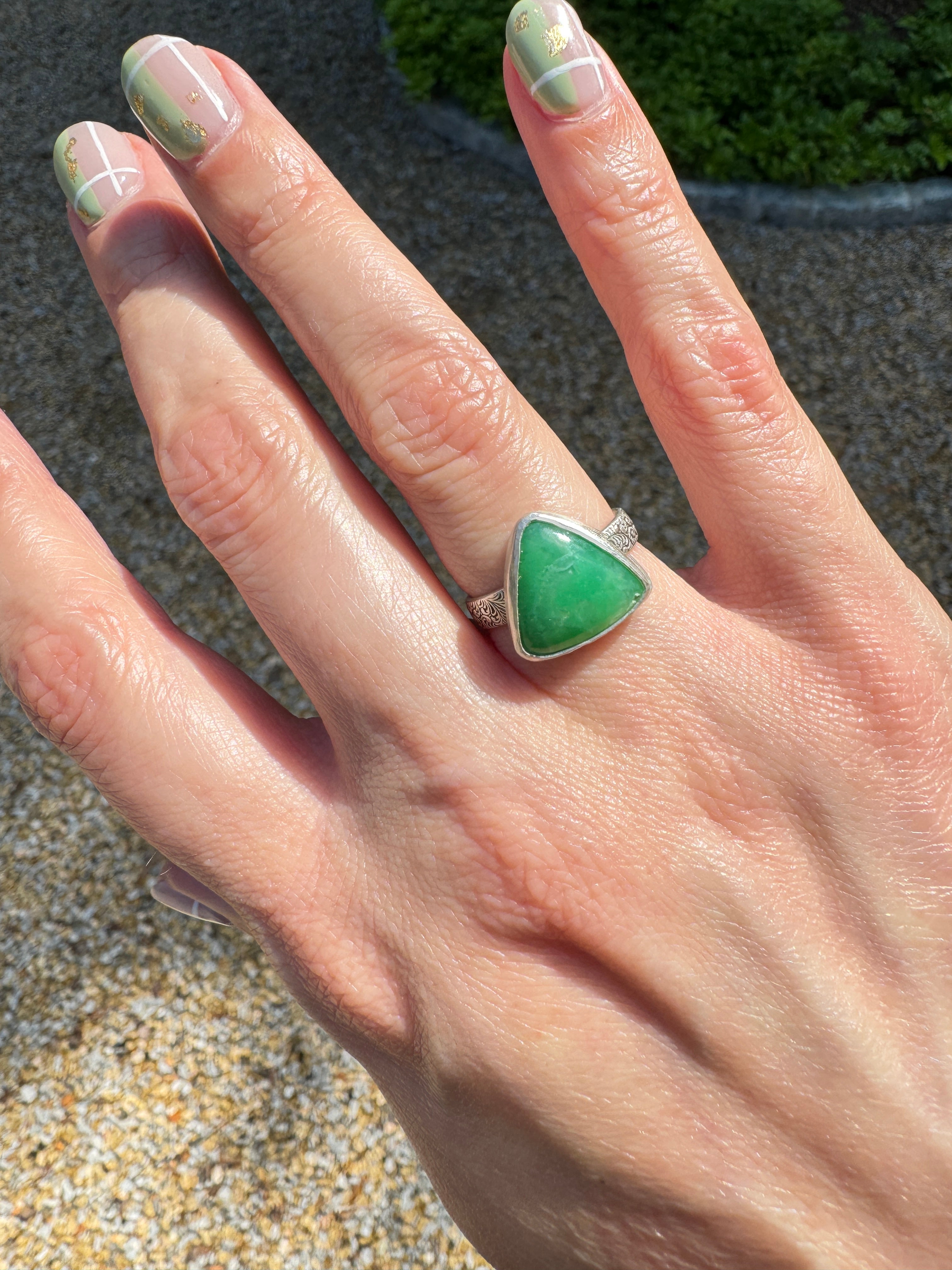 Chrysoprase Ring (Size 6)