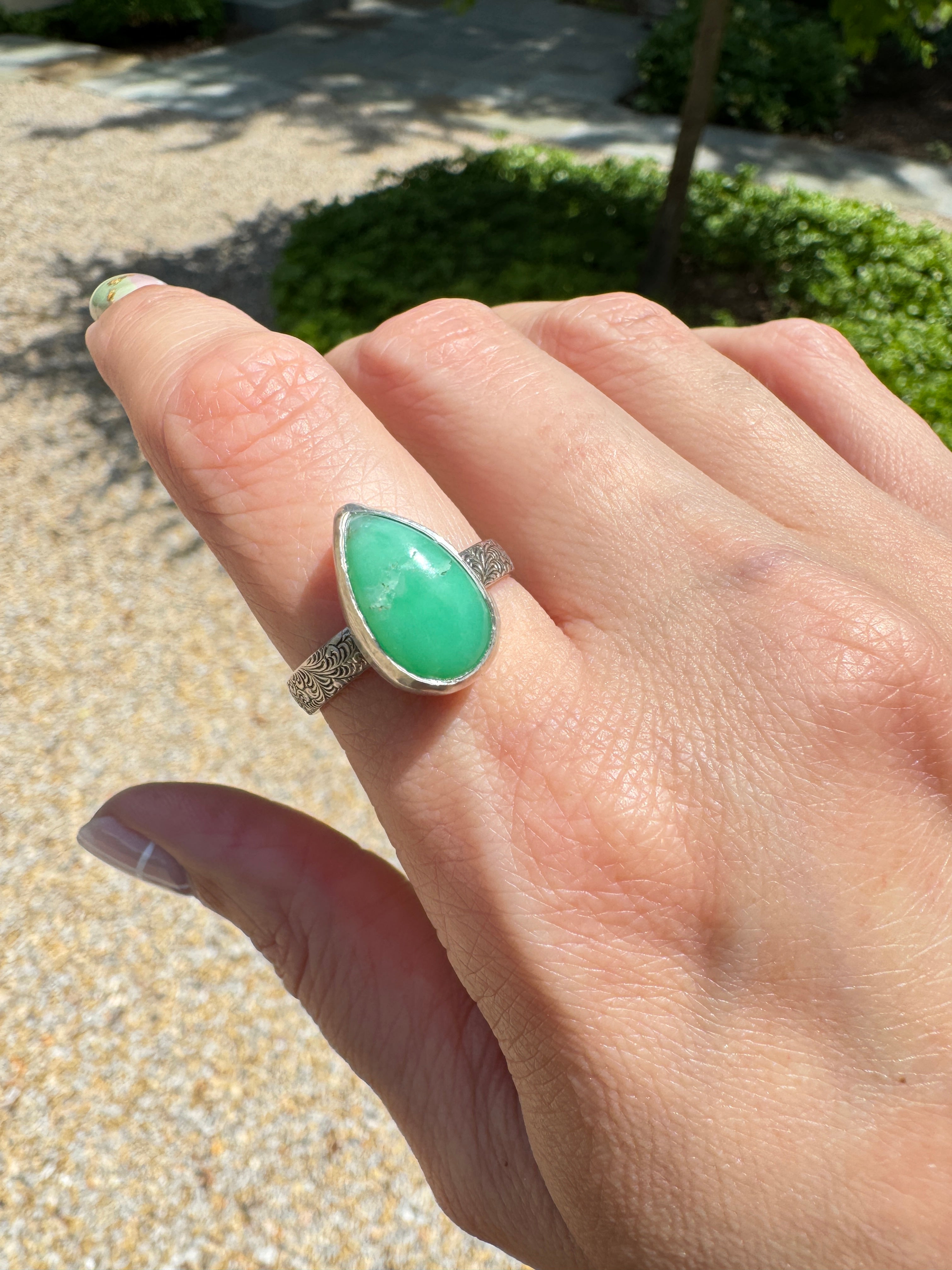 Chrysoprase Ring (Size 8.5/9)