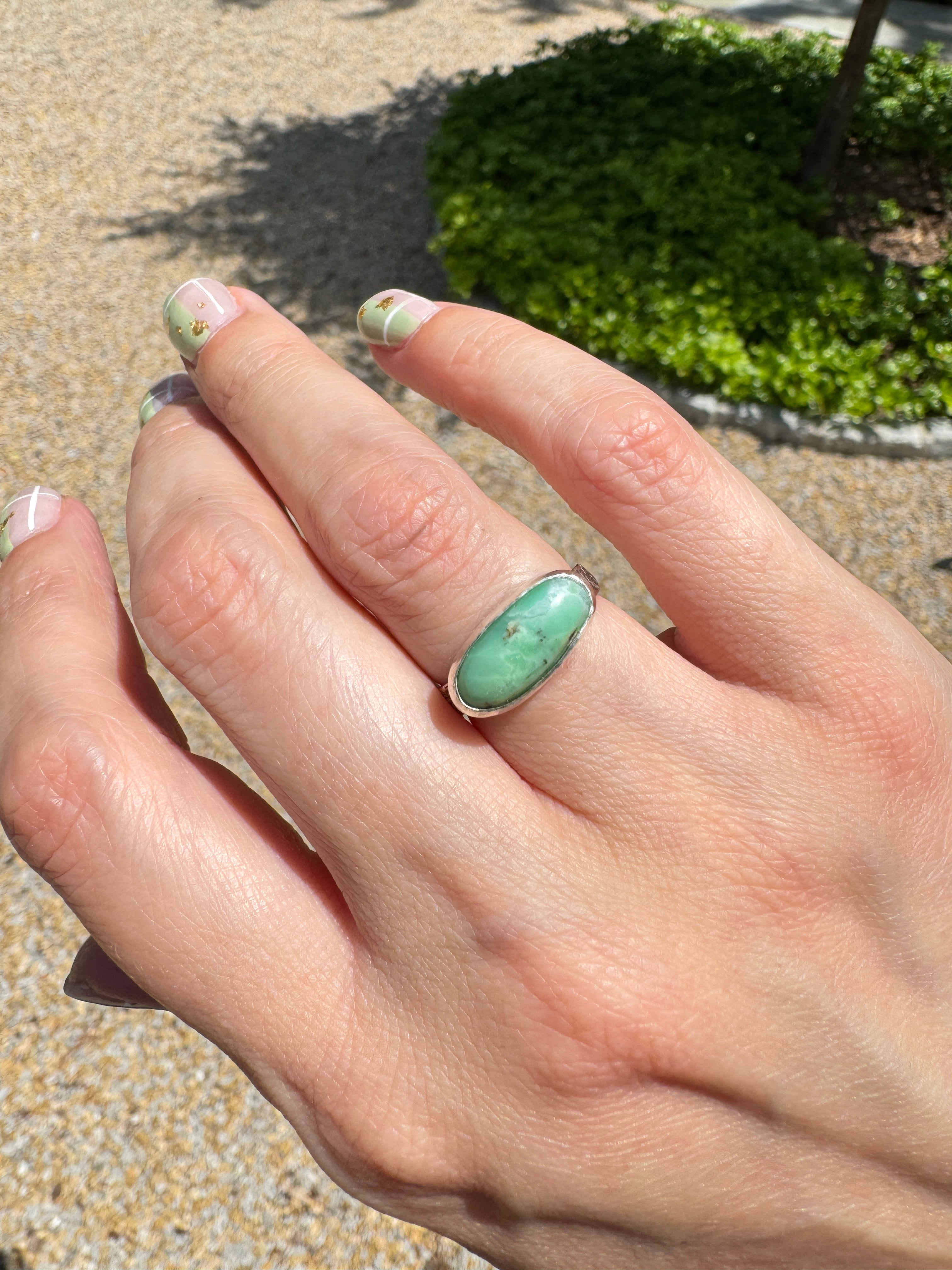 Chrysoprase Ring (Size 5/5.25)